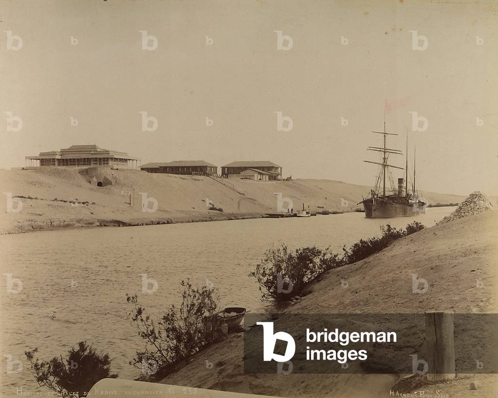 Construction sites at the river in Port Said, Egypt