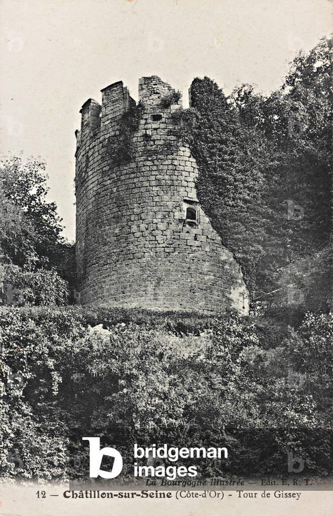 La Tour de Gissey, Châtillon-sur-Seine, postcard