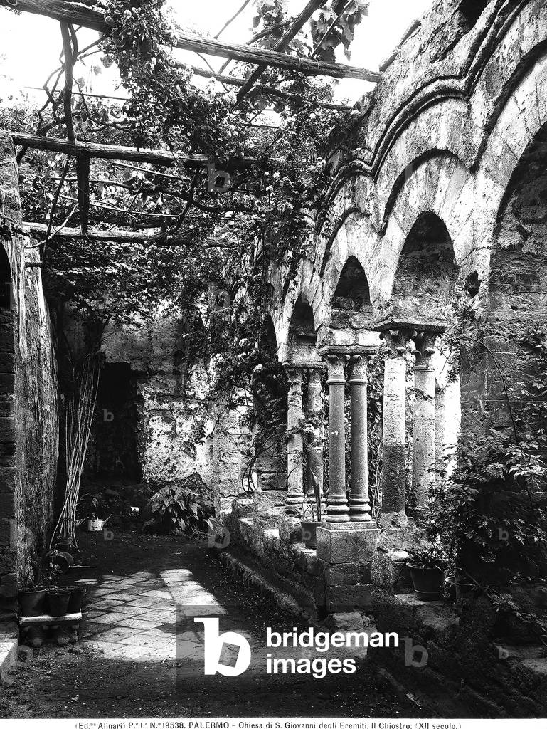 Partial view of the cloister in the church of San Giovanni degli Eremiti, in Palermo