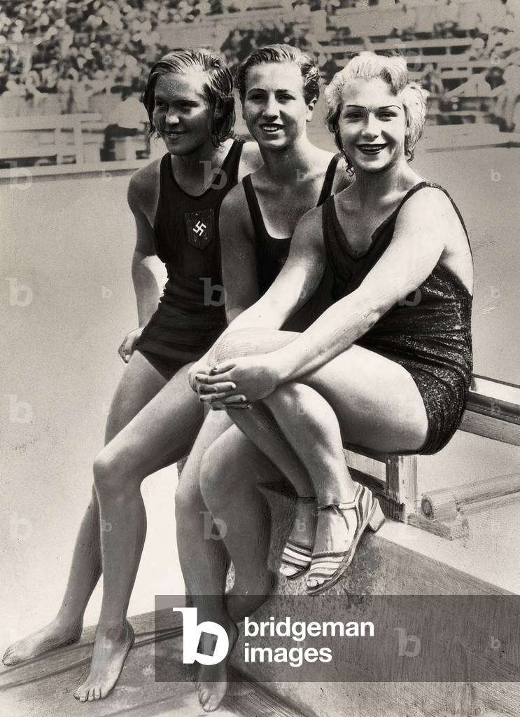 Three swimmers at the 1935 Olympic Games in Berlin
