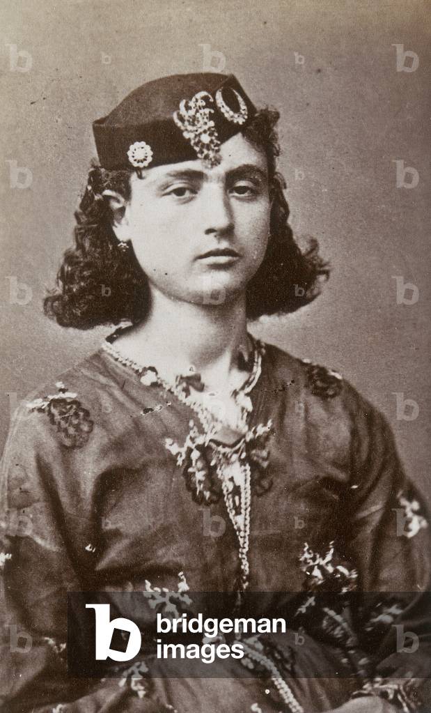 A souvenir of Odoardo Beccari's journeys: portrait of a young Egyptian woman, 1875 (print on double-weight paper)