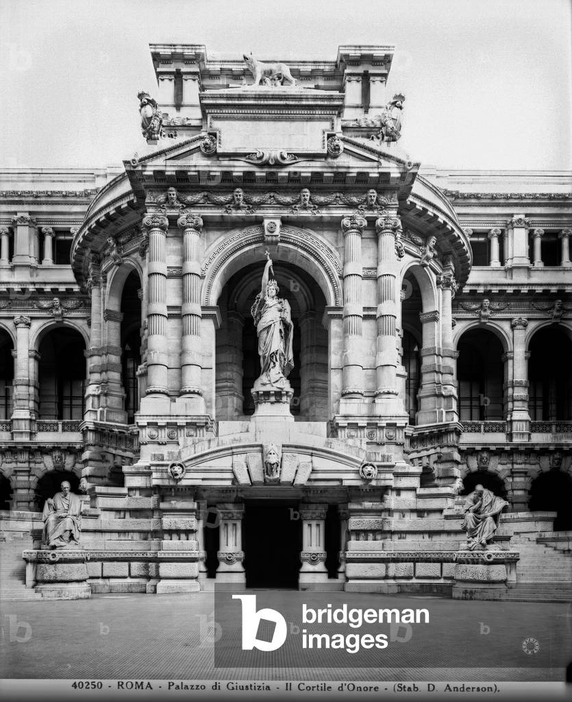 The courtyard of the Palace of Justice in Rome