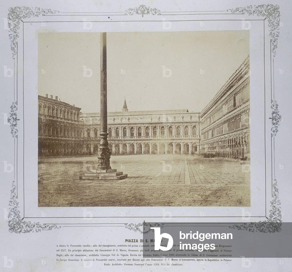 Piazza San Marco, c.1855 (b/w photo)