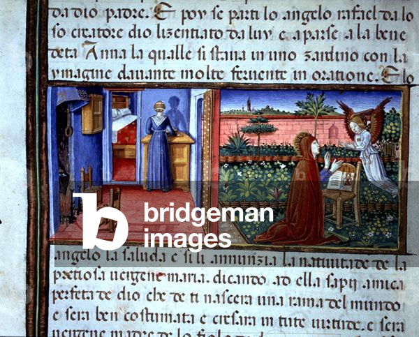 Annunciation of the Angel to Anne (vellum)