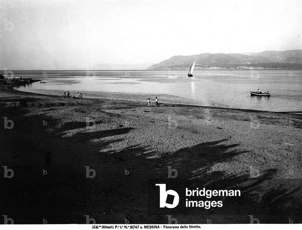 Panoramic view of the Straits of Messina