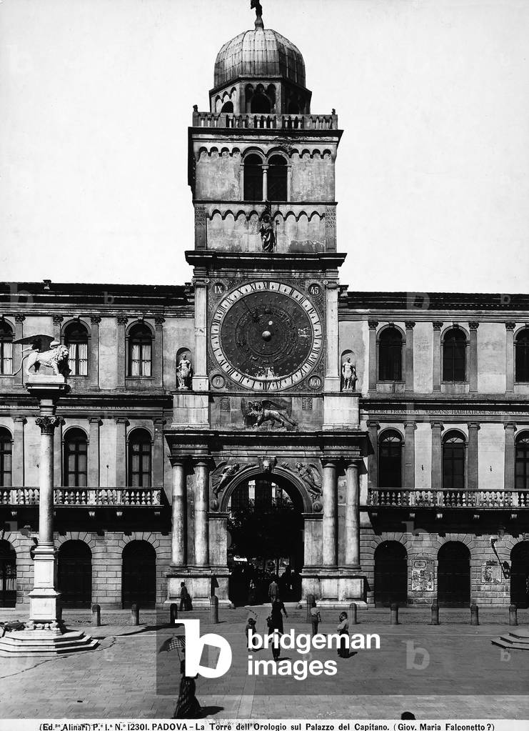 View of the Palazzo del Capitanio in Padua with the Clock Tower and the Piazza dei Signori opposite it.