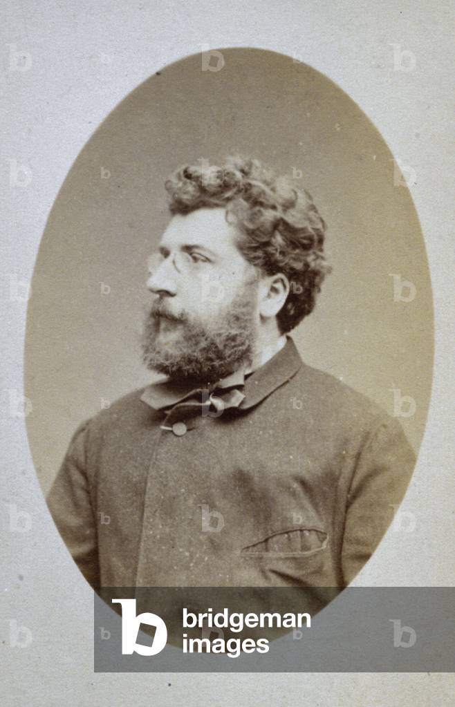 Half-length portrait of the famous French composer Georges Bizet