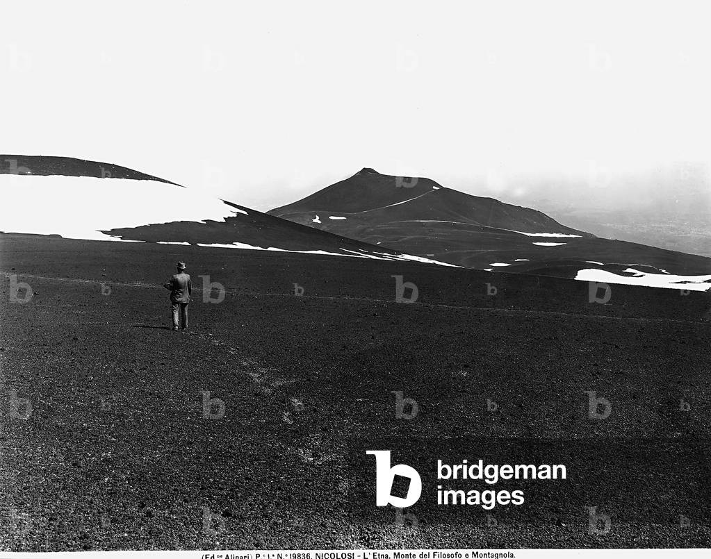 View of Mount Etna and the Monte del Filosofo also called Montagnola