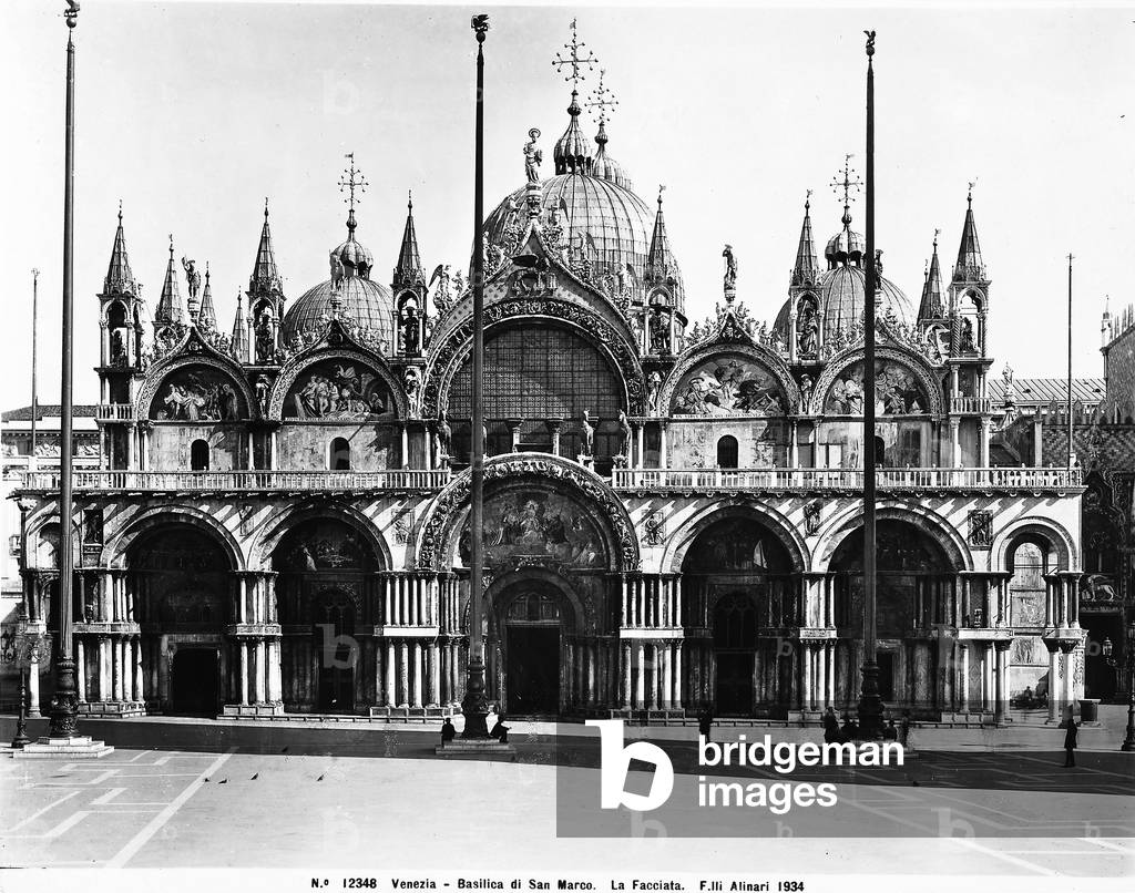 Façade of Saint Mark's Basilica in Venice