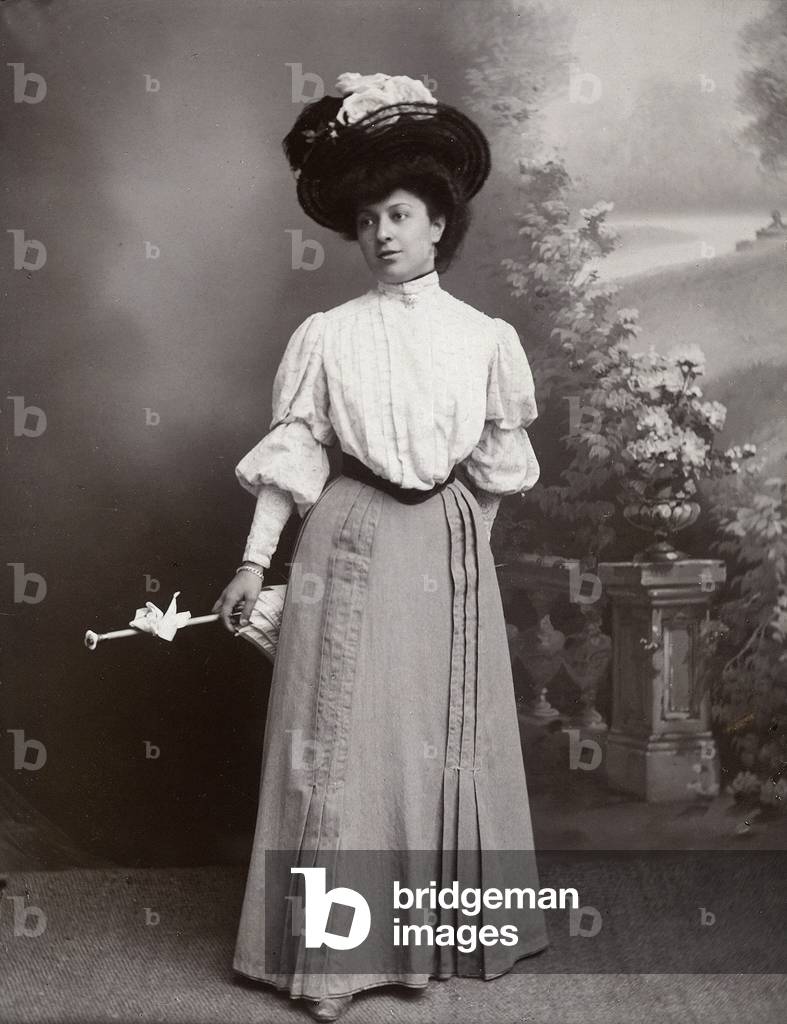 Portrait of a woman in a studio
