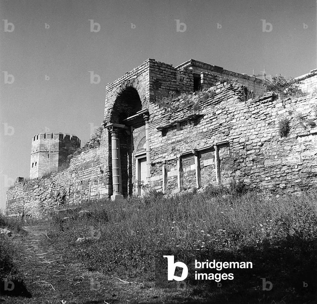 Remains of the old walls of Constantinople