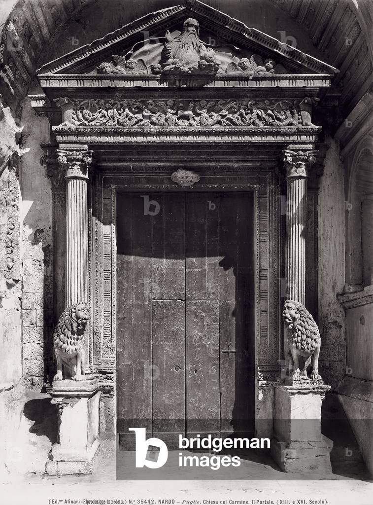 Portal of the church of the Carmine in Nardò