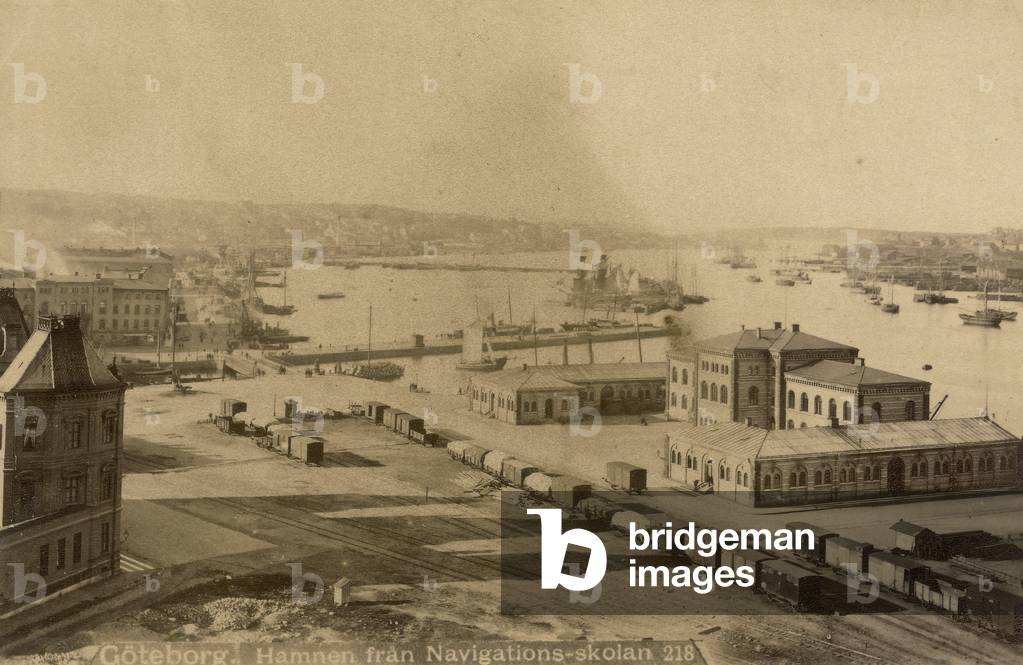 View of Gothenburg in Sweden; photograph taken from the School of Navigation