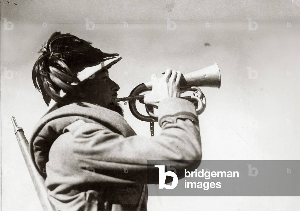 military, soldier with trumpet, 1930-1940