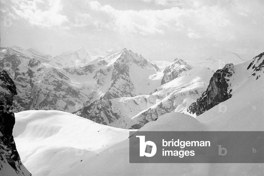Snowy mountain landscape, Cortina d'Ampezzo