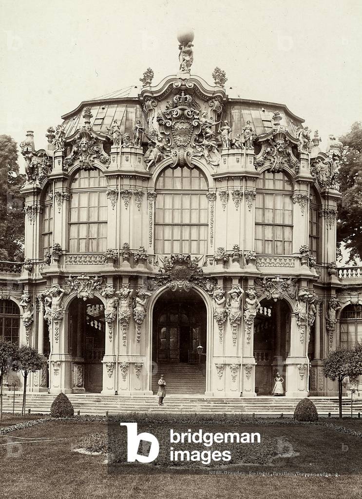 A pavellon inside Zwinger Palace courtyard, in Dresden
