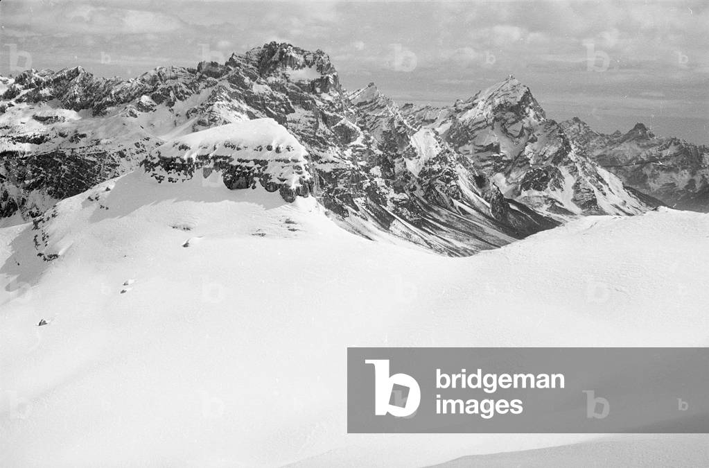 Snowy mountain landscape, Cortina d'Ampezzo