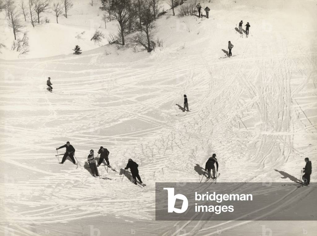 Skiers in the snow