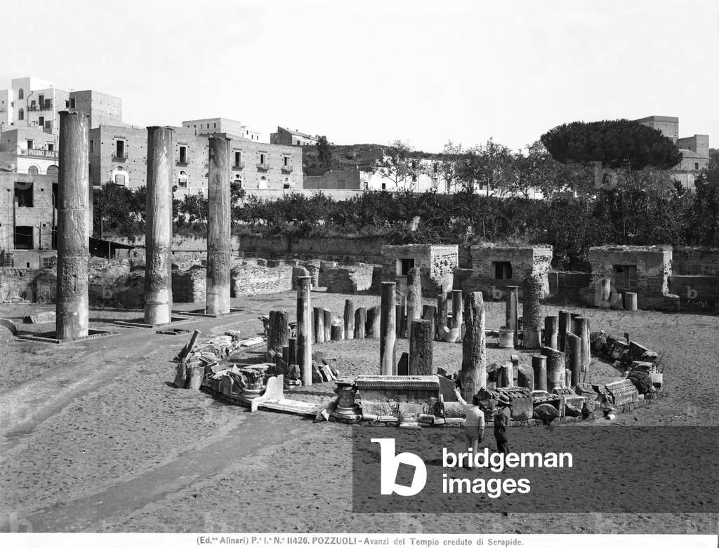 View of the Macellum, also known as the Temple of Serapis, in Pozzuoli