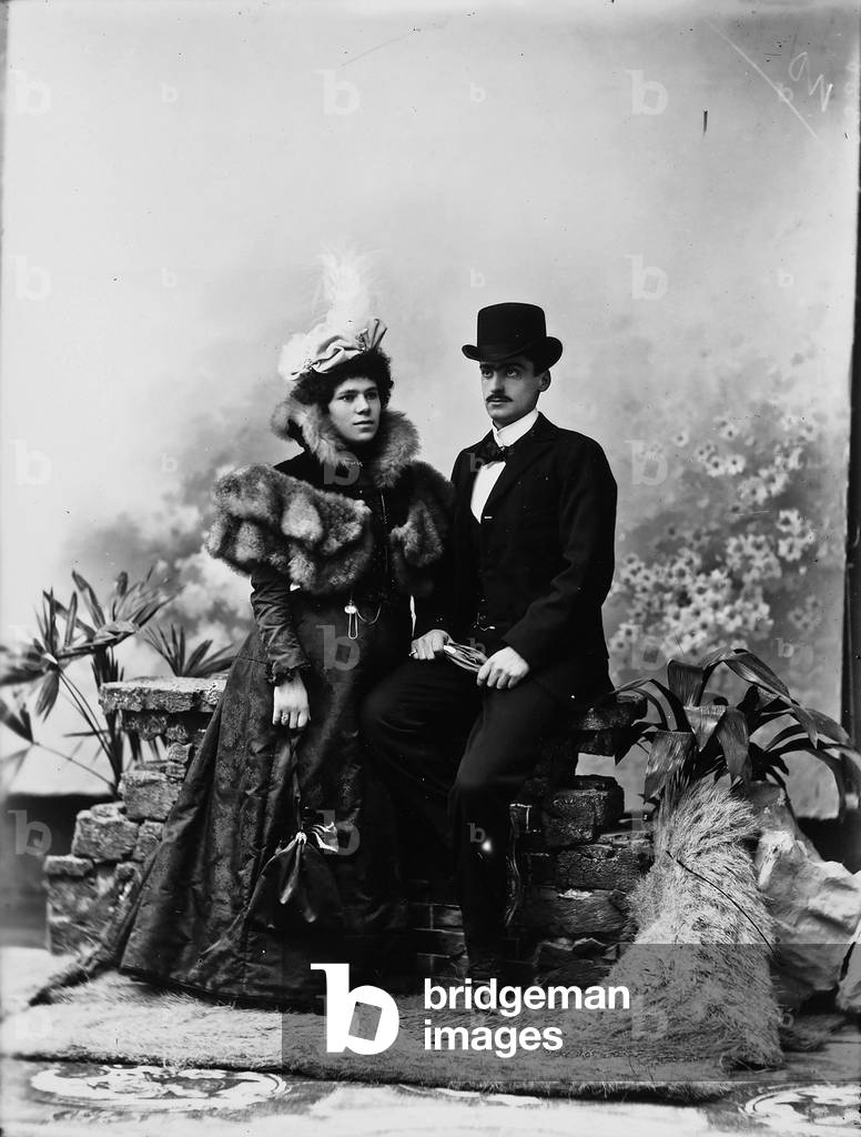 Portrait of married couple Coppini