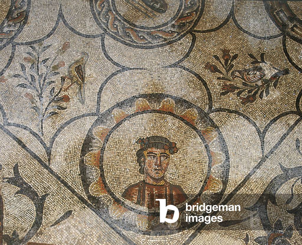 Detail of floor of the early Christian Basilica of Aquileia, Udine