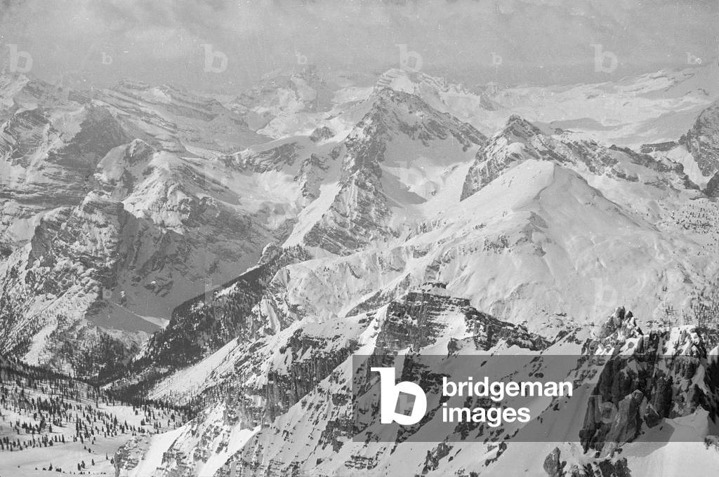 Snowy mountain landscape, Cortina d'Ampezzo