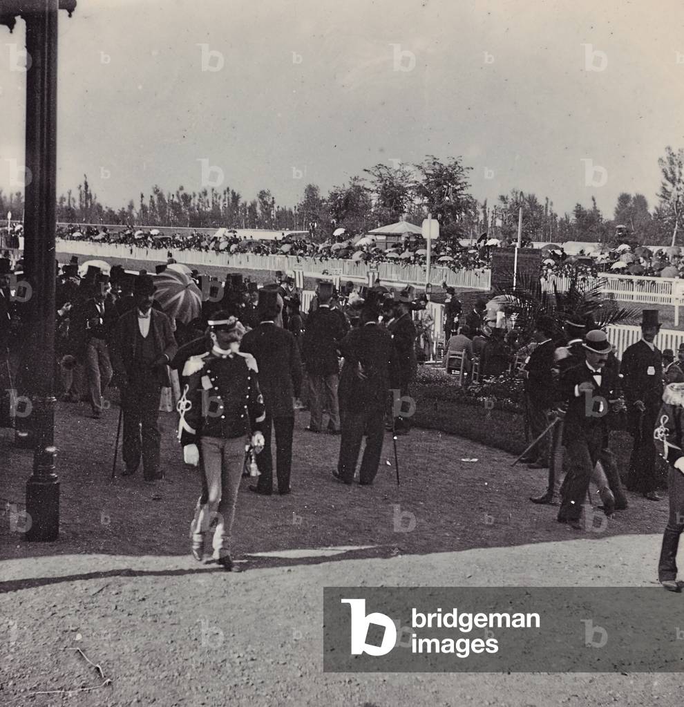 Police at horseracing race course San Siro in Milan