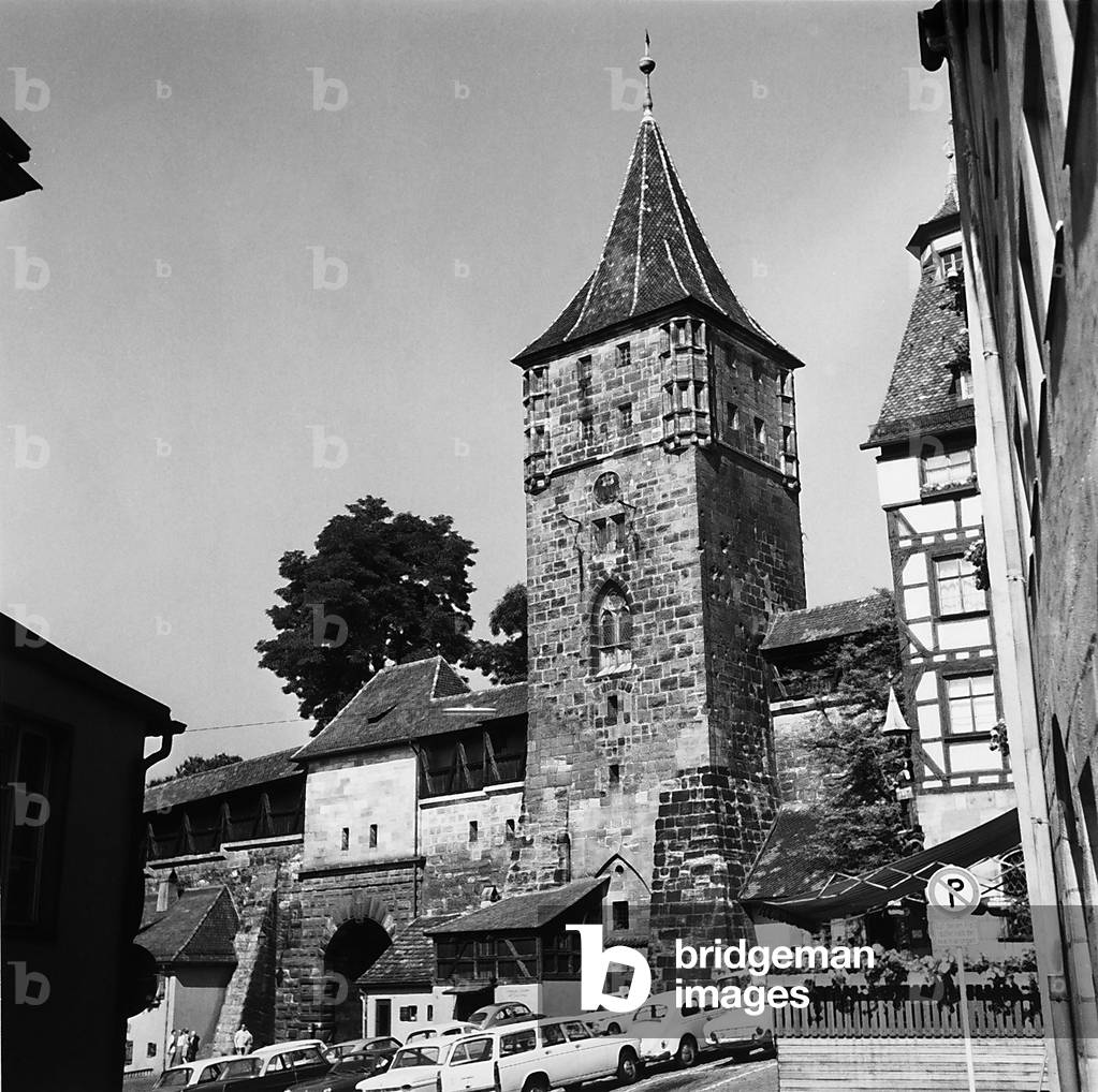 An old building with a tower in Nuremberg