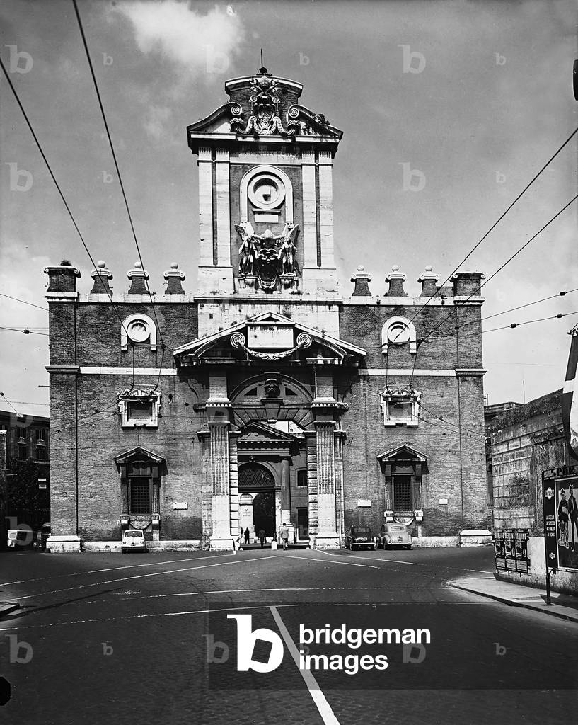 Interior facade of the Porta Pia in Rome, structured from a design by Michaelangelo