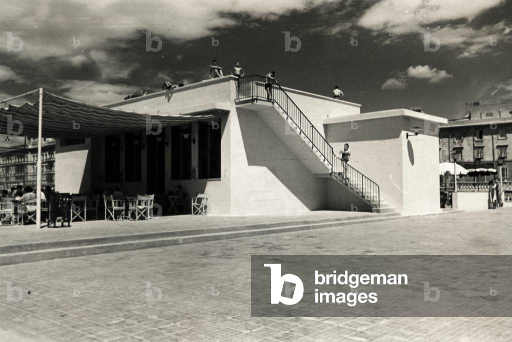 View of the terrace of the Pancaldi Baths, Livorno