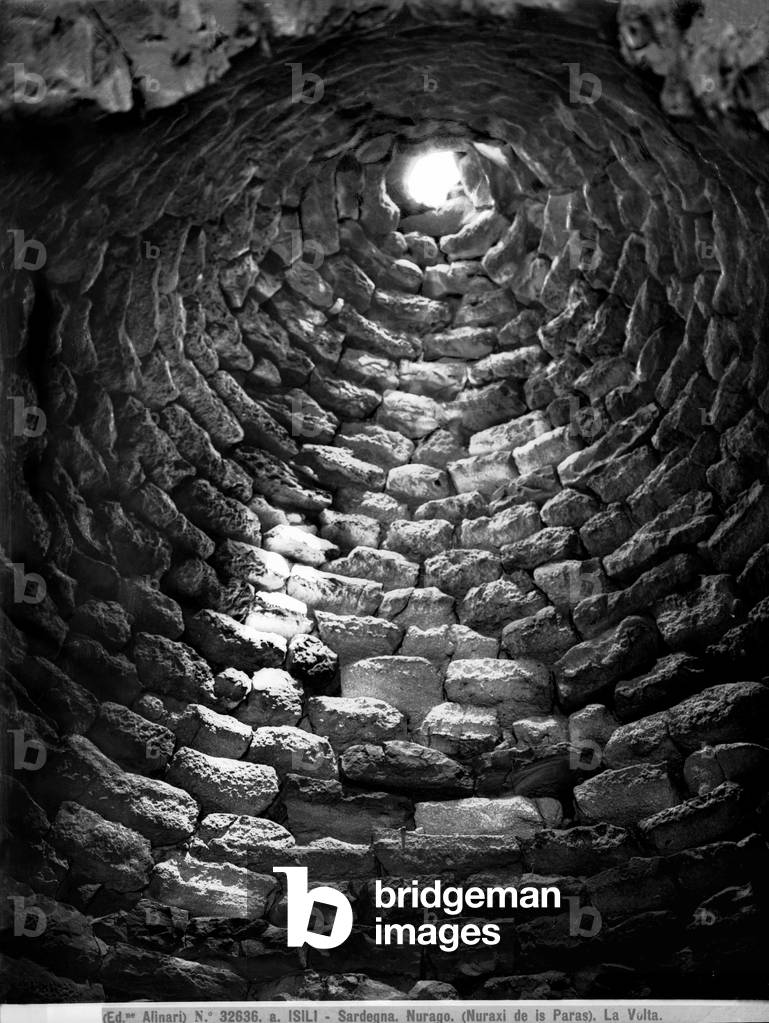 Inside view of the vault of a nuraghe in Isili, Sardinia