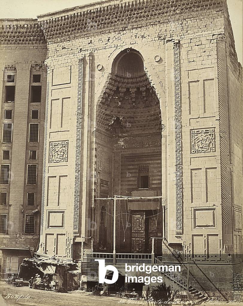 Door of the Mosque of the Sultan Hassan, in Cairo, Egypt