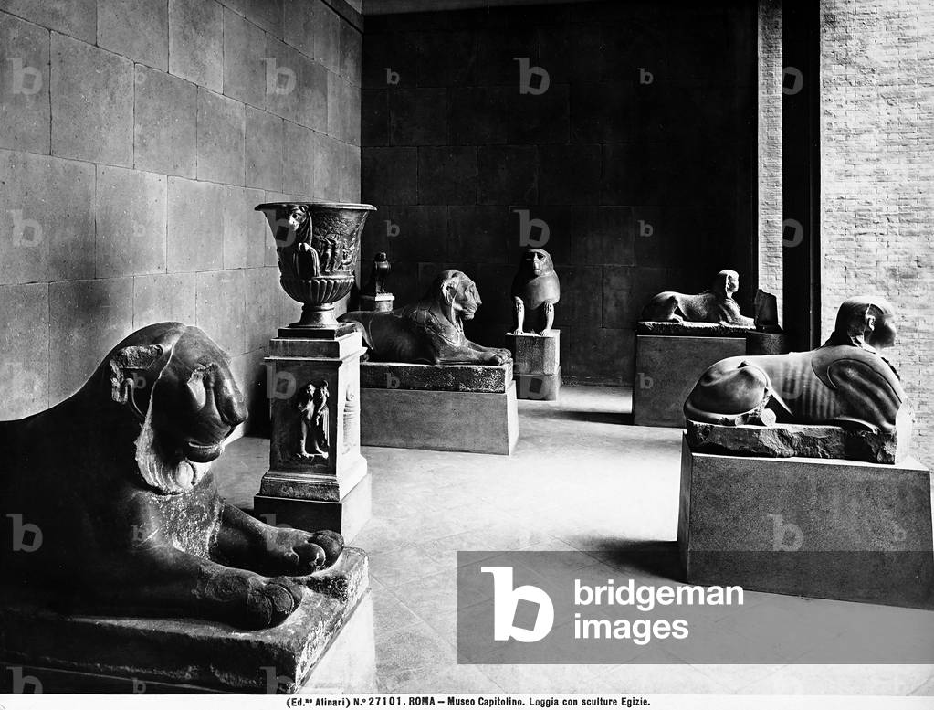 Egyptian sculpters located in the Gallery of the Capitolian Museum, Rome