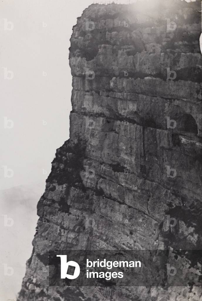 World War I: ridge of Cengio (b/w photo)