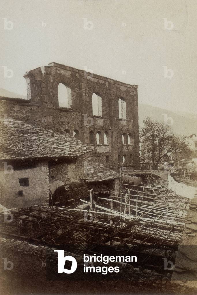 Aosta: View with the ruins of the Roman Theater