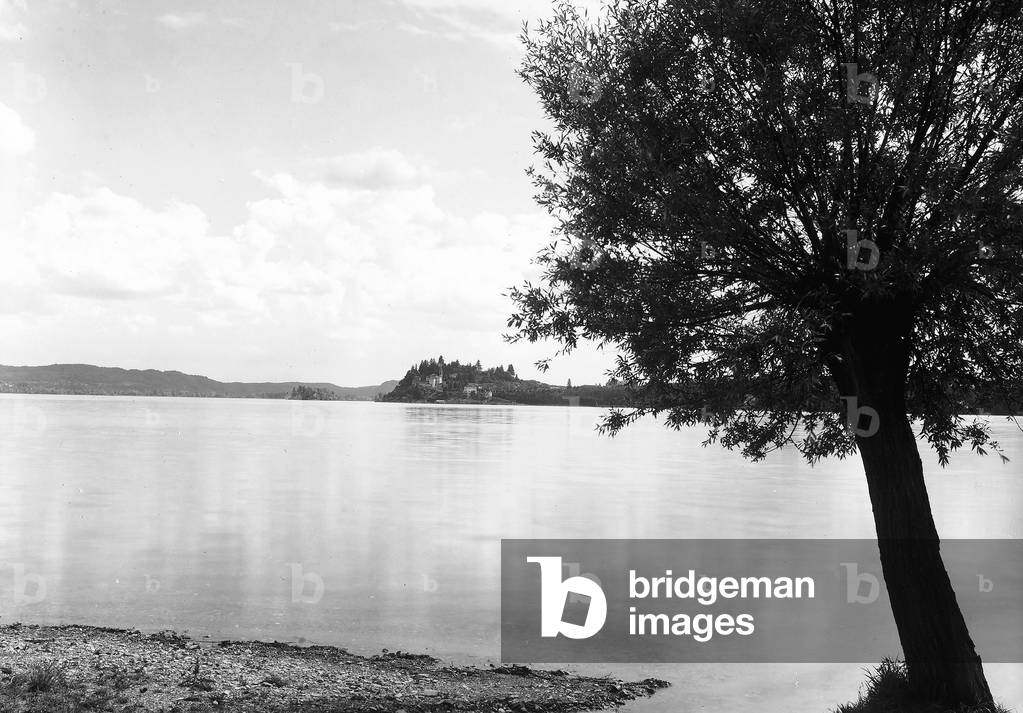 Lake Varese. View of Gavirate towards Biandronno