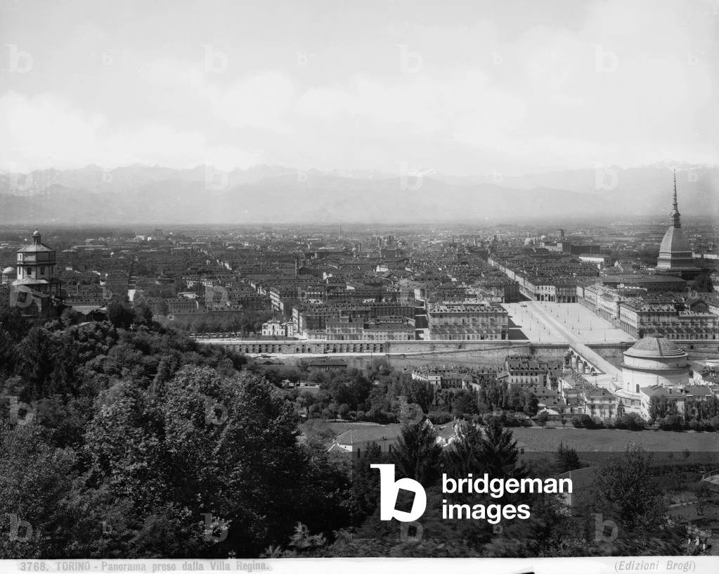 View of Turin photographed from the Villa Regina