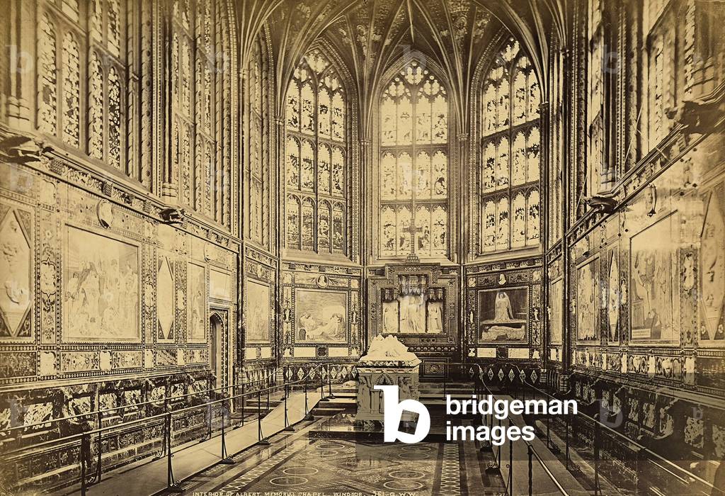The inside of the Albert Memorial Chapel in Windsor Castle, London.