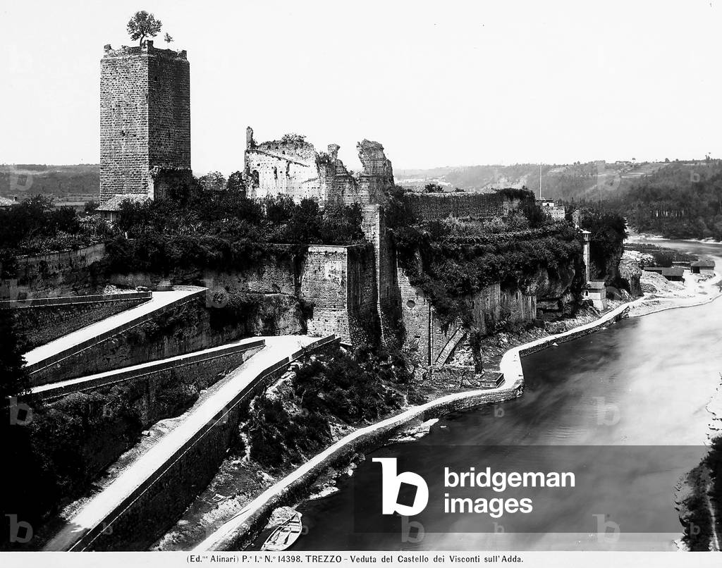 View of the castle of Trezzo, Brianza