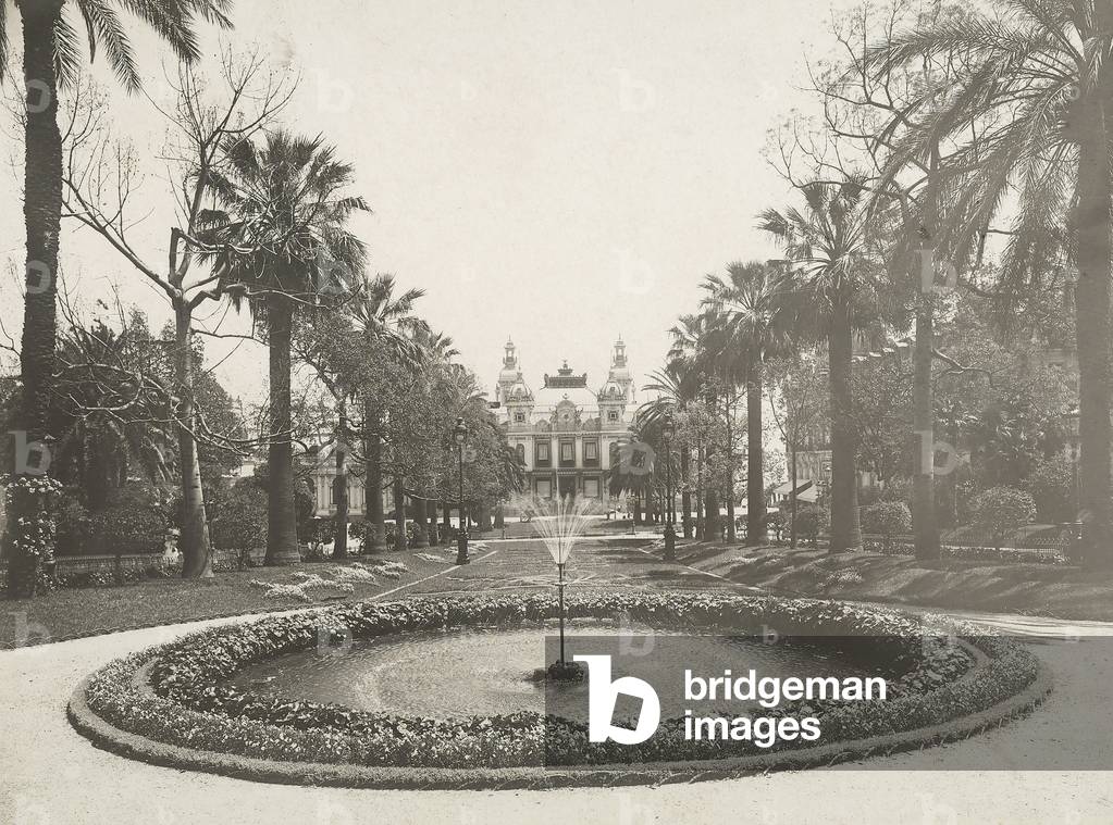 The façade of the theatre of Montecarlo. Principality of Monaco, France, 1920 ca., France, Monaco, Montecarlo (b/w photo)