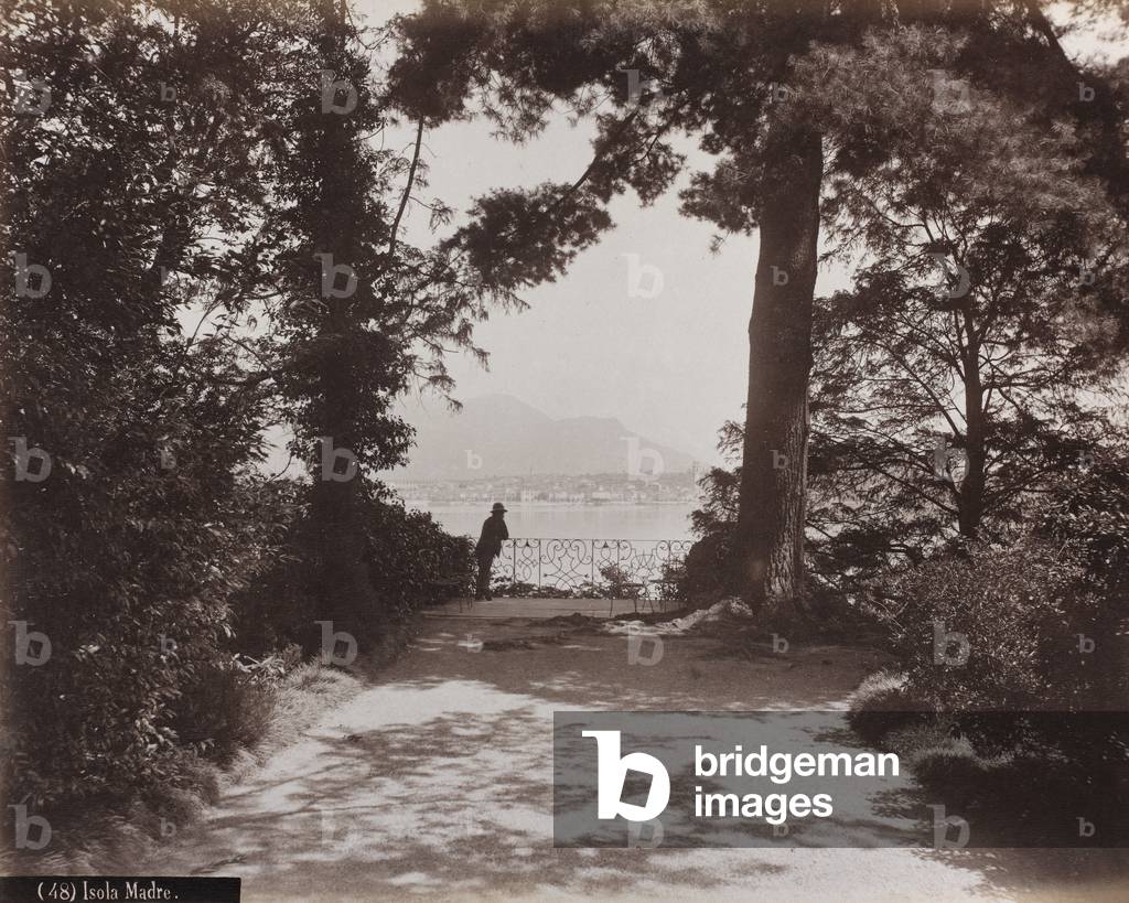 View of the Lake Maggiore with the Isola Madre