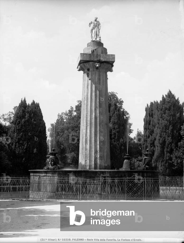 The fountain of Hercules, Favorita Park, Palermo