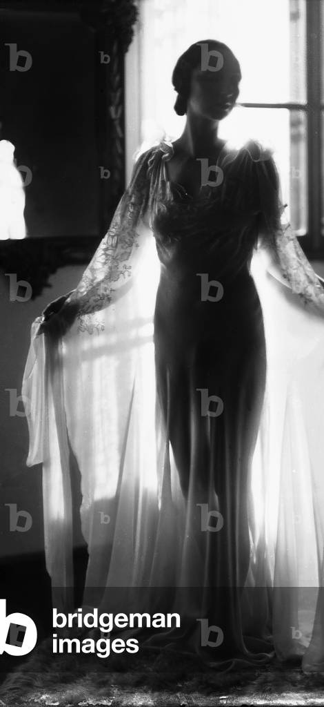 Mrs. Blasig in a night gown (photo)