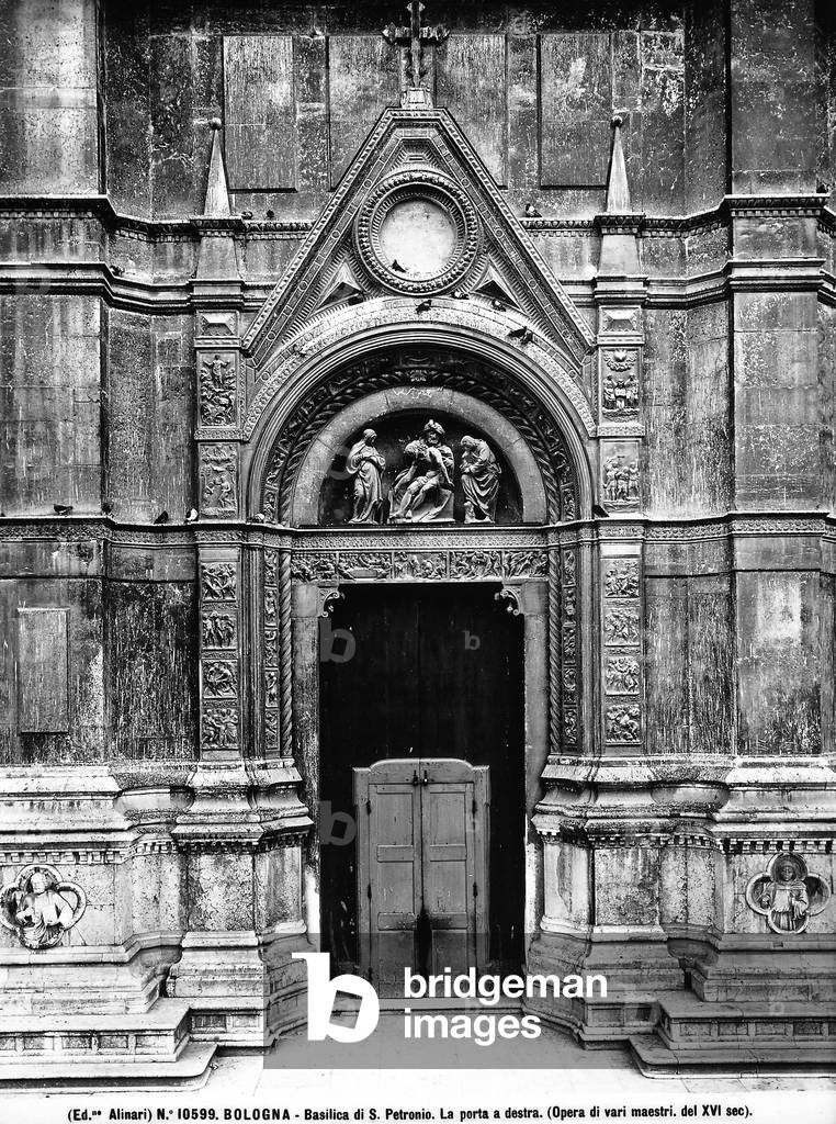 Right portal of the Basilica of San Petronio in Bologna.