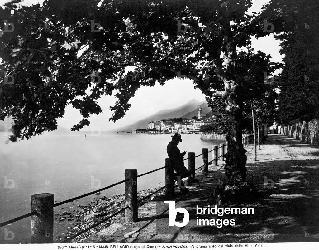 Panorama of Bellagio on Lake Como taken from Viale della Villa Melzi