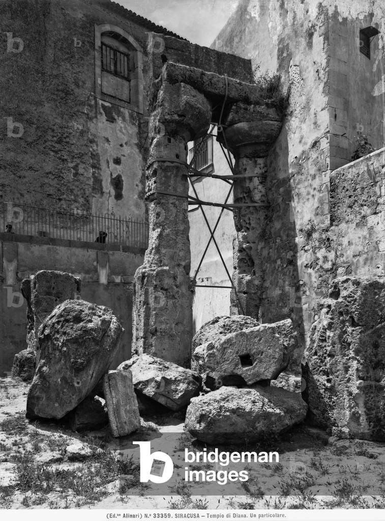 Ruins of the Temple of Artemis, also called Temple of Diana or Artemision, Syracuse