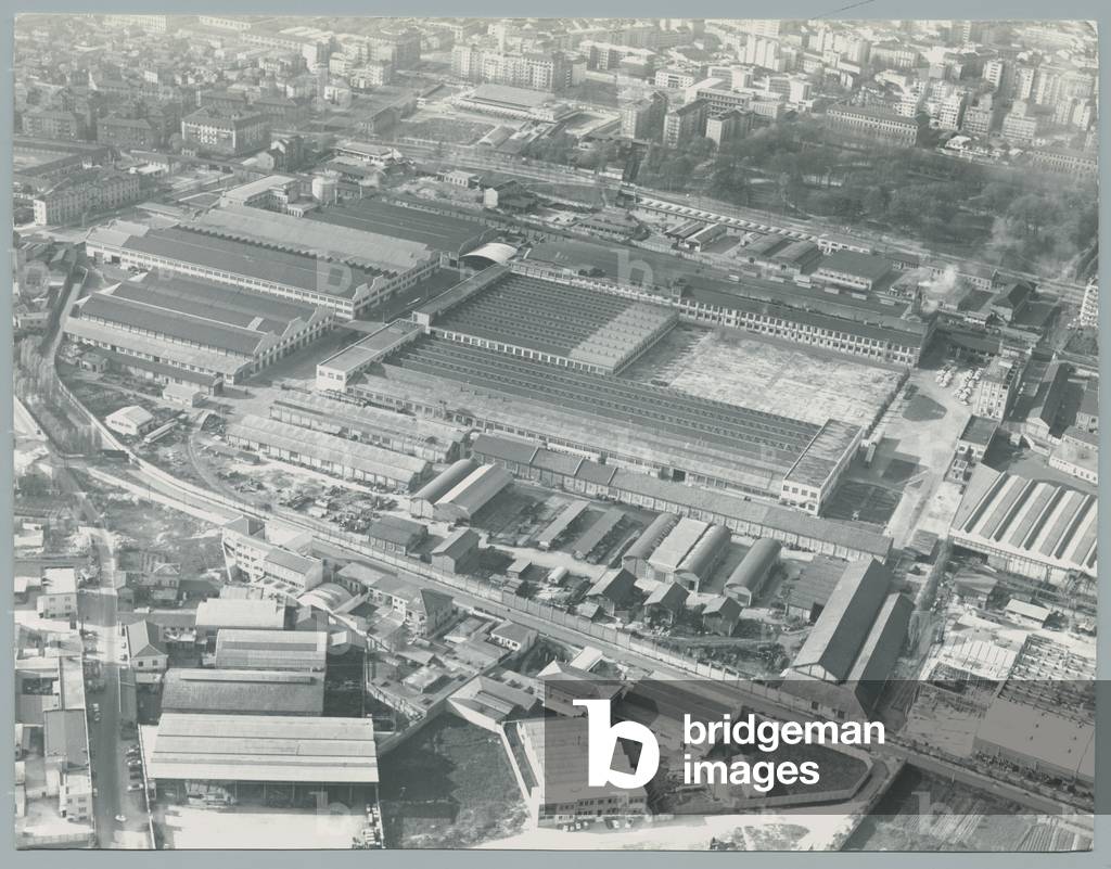 o.m. aerial view of the establishment, in 1963