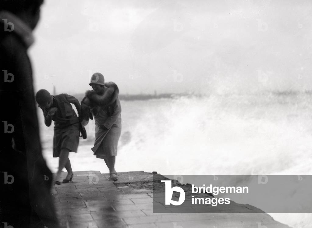 Storm at the Castel dell 'Ovo, Naples, Italy (gelatin silver print)