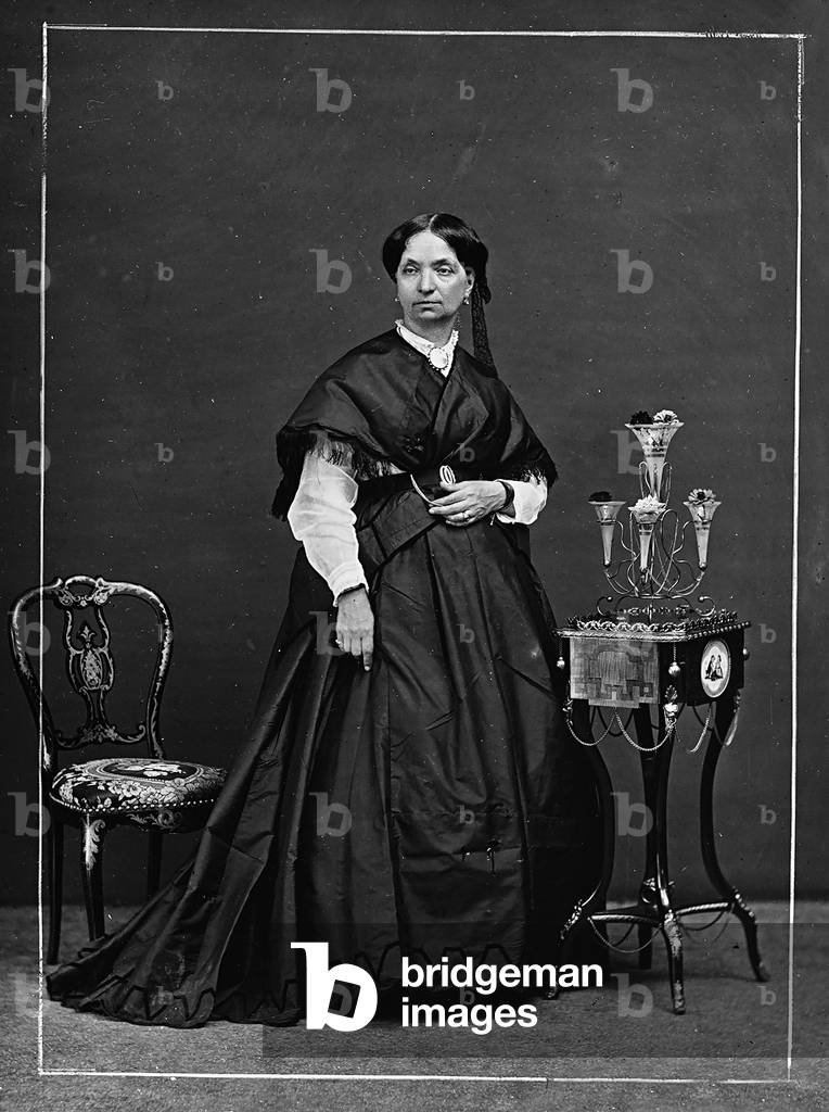 Portrait of an elderly lady in nineteenth century costume