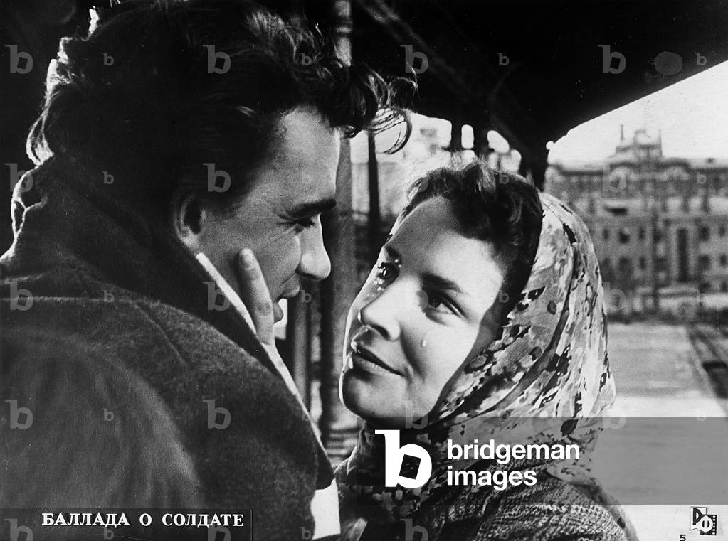 Scene from the set of the film by Grigori Tchoukhrai, 